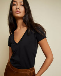 Nation LTD Blair Ultra Deep V in Black