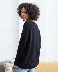 Not Monday Mila Crewneck Sweater in Black