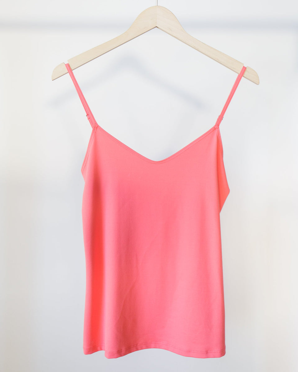 Del Adjustable Strap Cami in Papaya