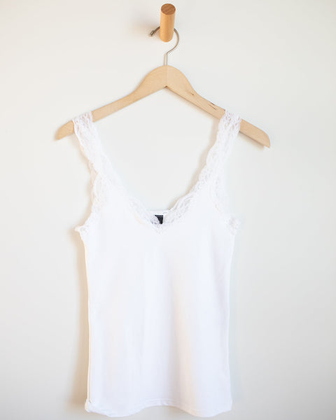 SOLY HUX Women's Ruched Lace Cami Top Drawstring Sleeveless