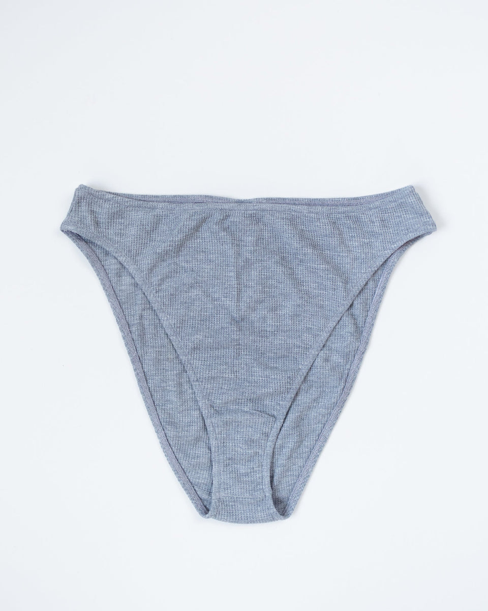 Only Hearts FW Thermal High Cut Brief in Heather Grey- Bliss Boutiques