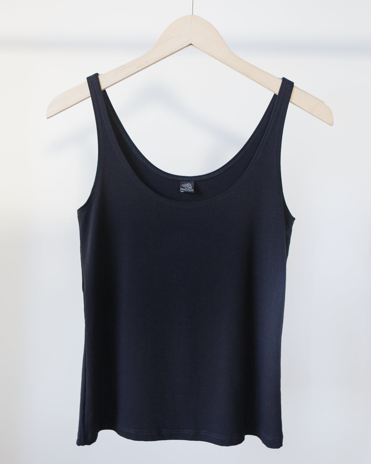 Only Hearts SF Hip Length Skinny Tank in Black