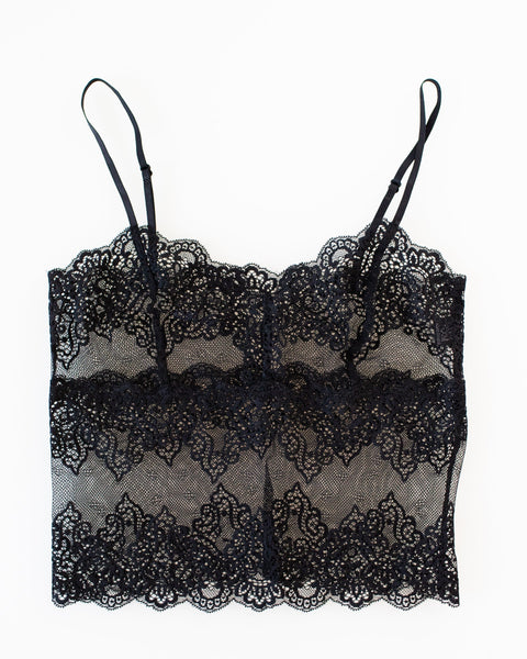 Only Hearts Women's So Fine Lace Cami, Black, Small at