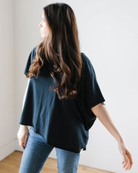 Frank & Eileen Olive Capelet Tee in British Royal Navy