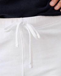 Frank & Eileen Catherine Cropped Wide Leg Sweatpant in White