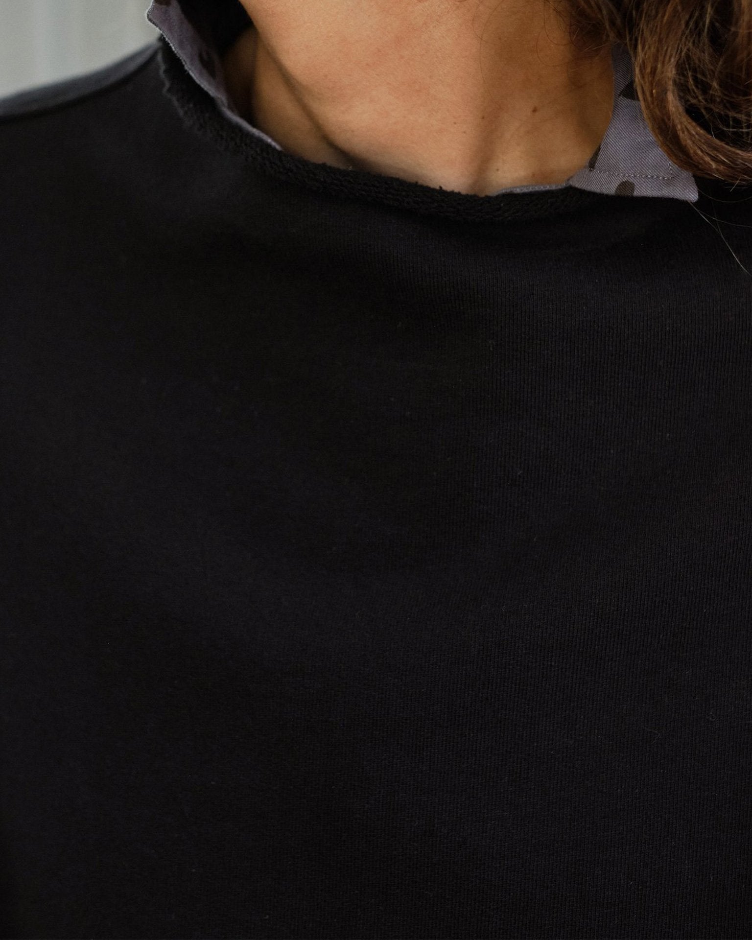 Frank & Eileen Audrey Funnel Neck Capelet in Black