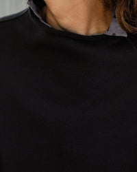 Frank & Eileen Audrey Funnel Neck Capelet in Black