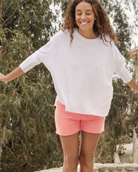 Tee Lab Clothing Lightweight Long Sleeve Capelet in White