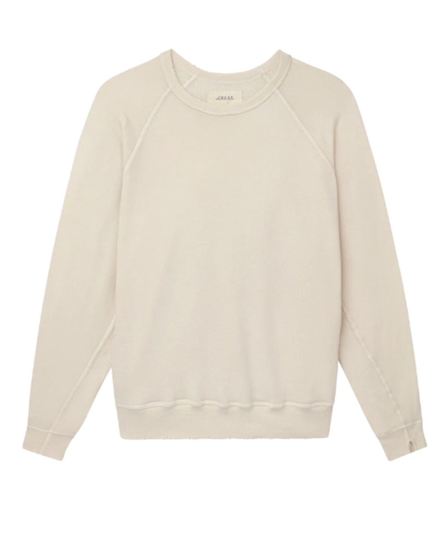 the Great The College Sweatshirt in Washed White