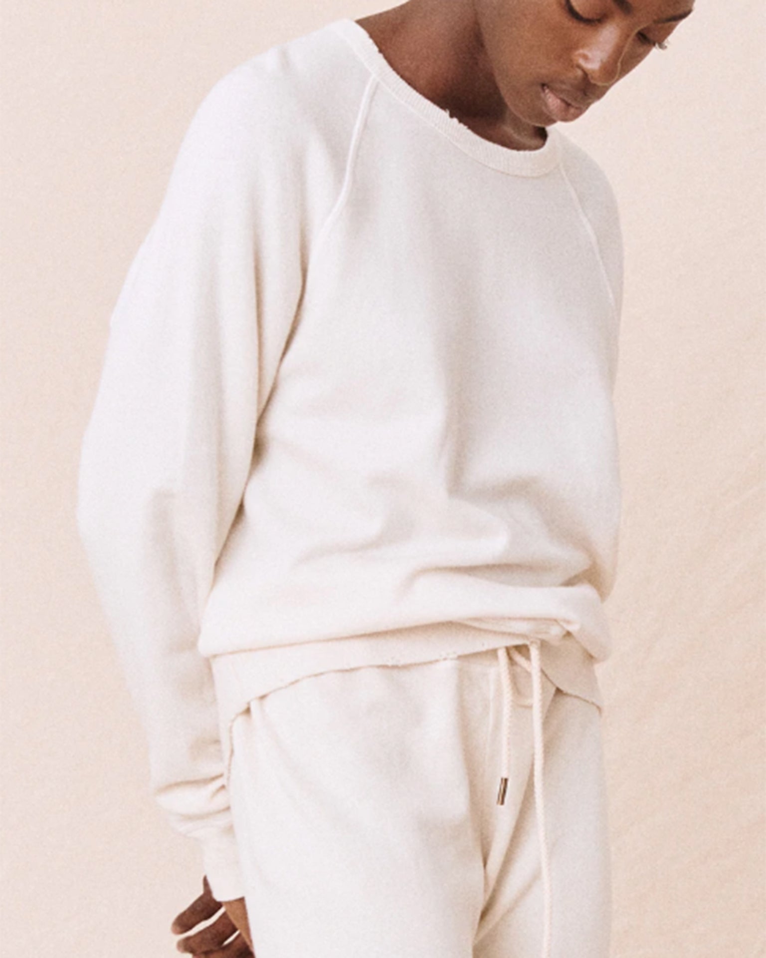 the Great The College Sweatshirt in Washed White