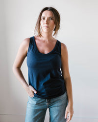 Velvet by Graham & Spencer Joy Tank Top in Bluechip