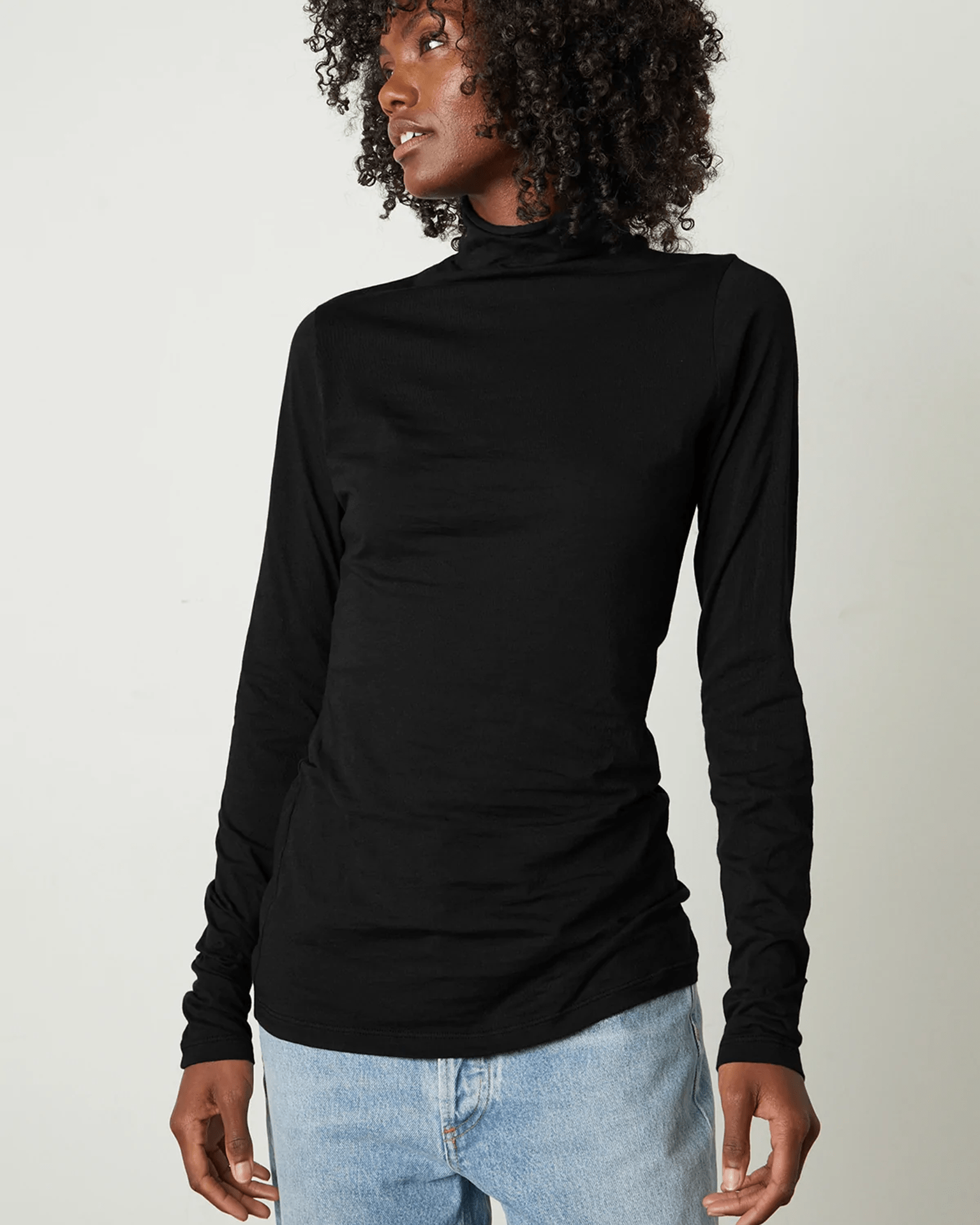 Velvet by Graham & Spencer Talisia Turtleneck Top in Black