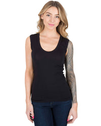 Velvet by Graham & Spencer Estina Scoop Neck Tank Top in Black