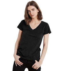 Velvet by Graham & Spencer Lilith V Tee in Black
