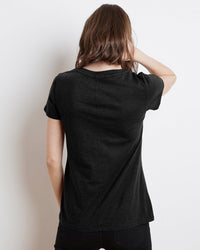 Velvet by Graham & Spencer Lilith V Tee in Black
