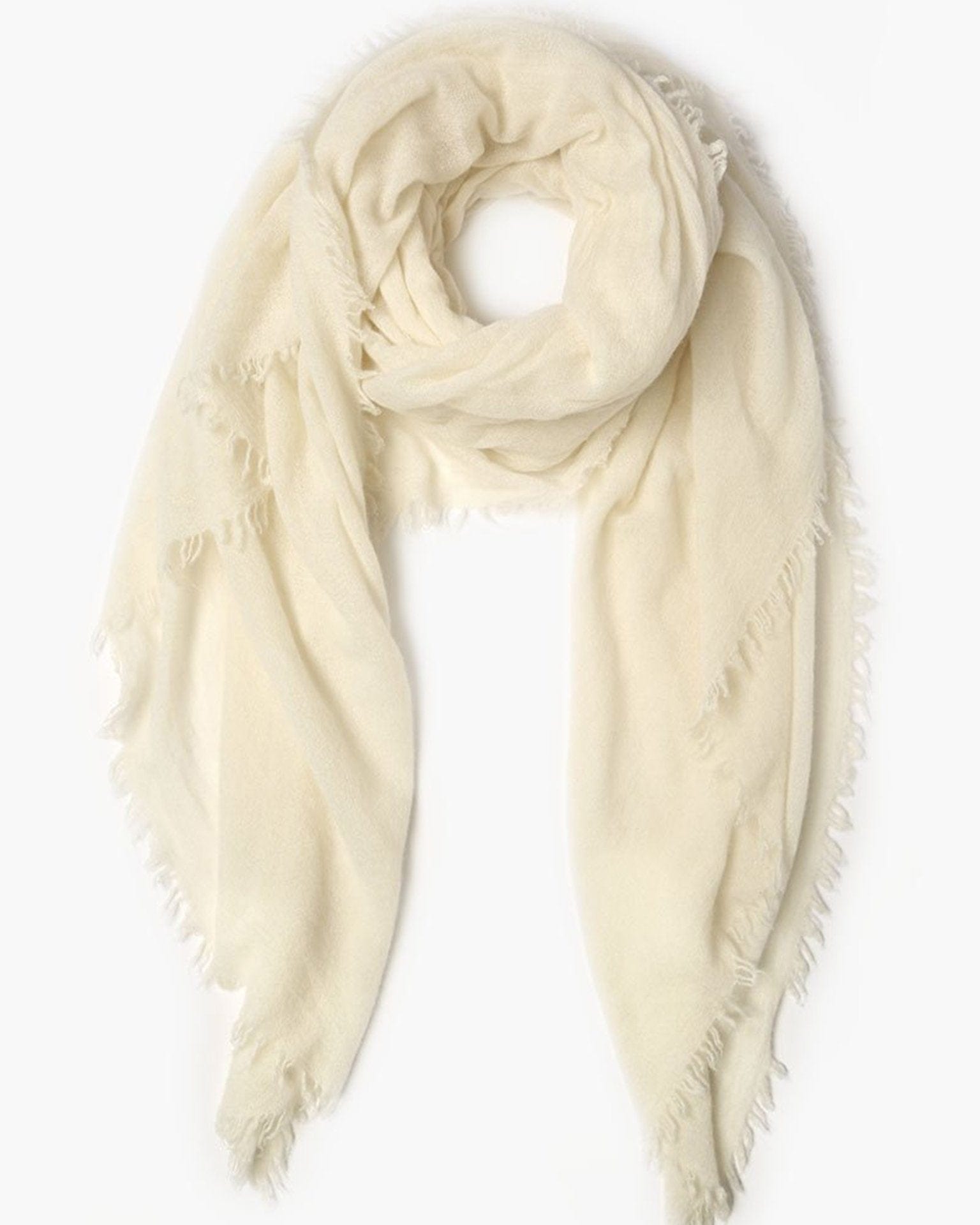 Chan Luu Cashmere Scarf in White