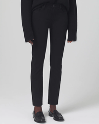 Citizens of Humanity Skyla Mid Rise Slim in Plush Black
