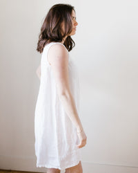 CP Shades Jess Dress in White HW Linen Twill