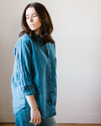 CP Shades Joss 1 Pocket in Bleach Indigo HW Linen Twill