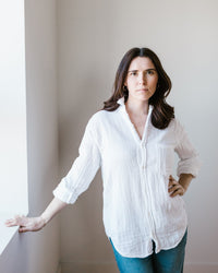 CP Shades Joss in White Double Cottn Gauze