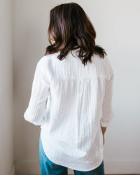 CP Shades Joss in White Double Cottn Gauze