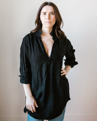 CP Shades Teton in Black Heavy Weight Linen Twill