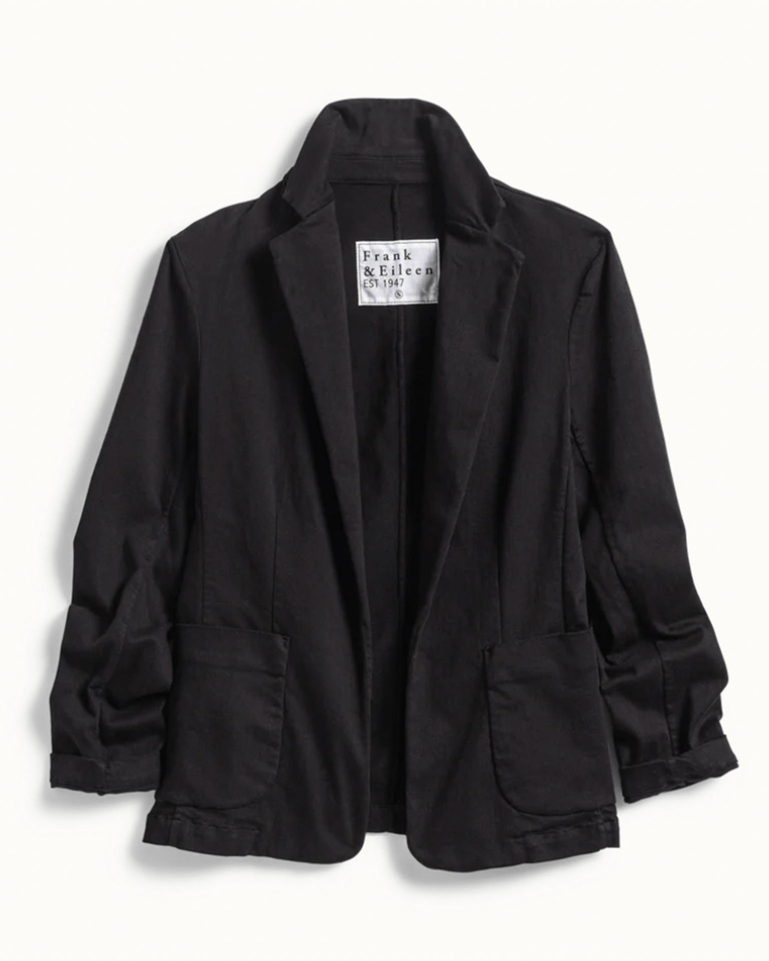 Frank & Eileen Dublin Tailored Blazer in Jet Black Denim