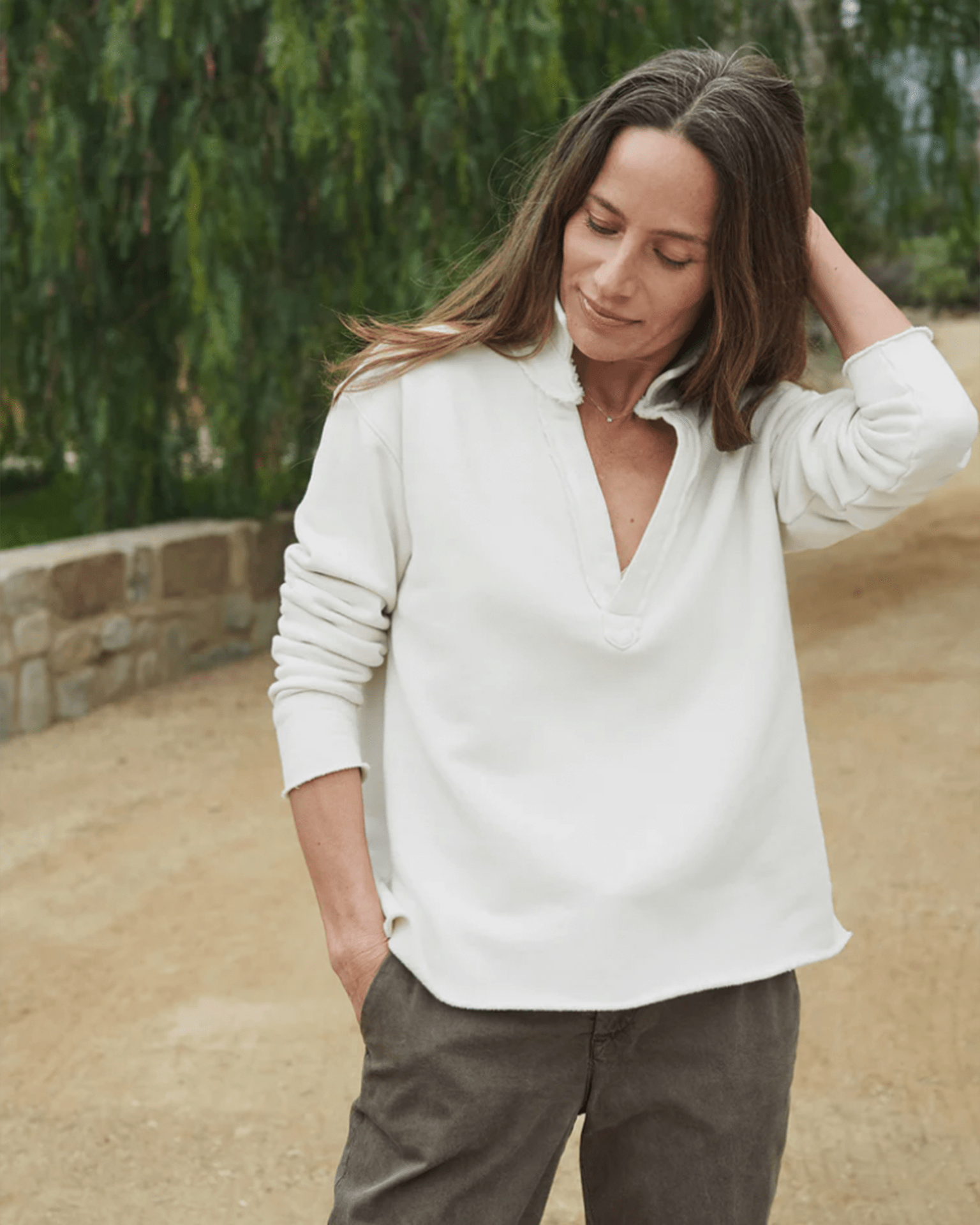 Frank & Eileen Patrick Henley in Vintage White Terry