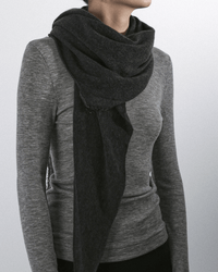 Grisal Accessories Charcoal Love Cashmere Scarf in Charcoal