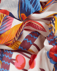 Inoui Editions Accessories White Scarf 100 Cerise in White