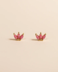 JaxKelly Opal Crown Stud - Pink