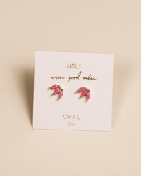 JaxKelly Opal Crown Stud - Pink