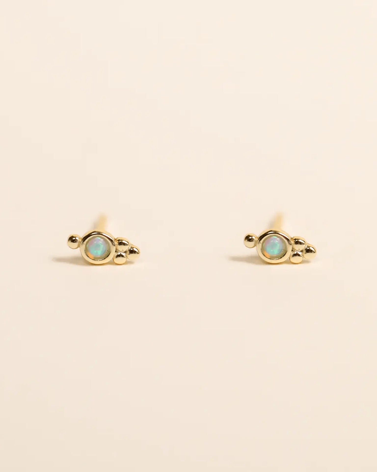 JaxKelly Tri Ball Studs - Fire Opal
