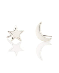 Kris Nations Silver Star & Moon Studs