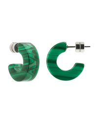 Machete Jewelry Malachite Muse Hoops in Malachite
