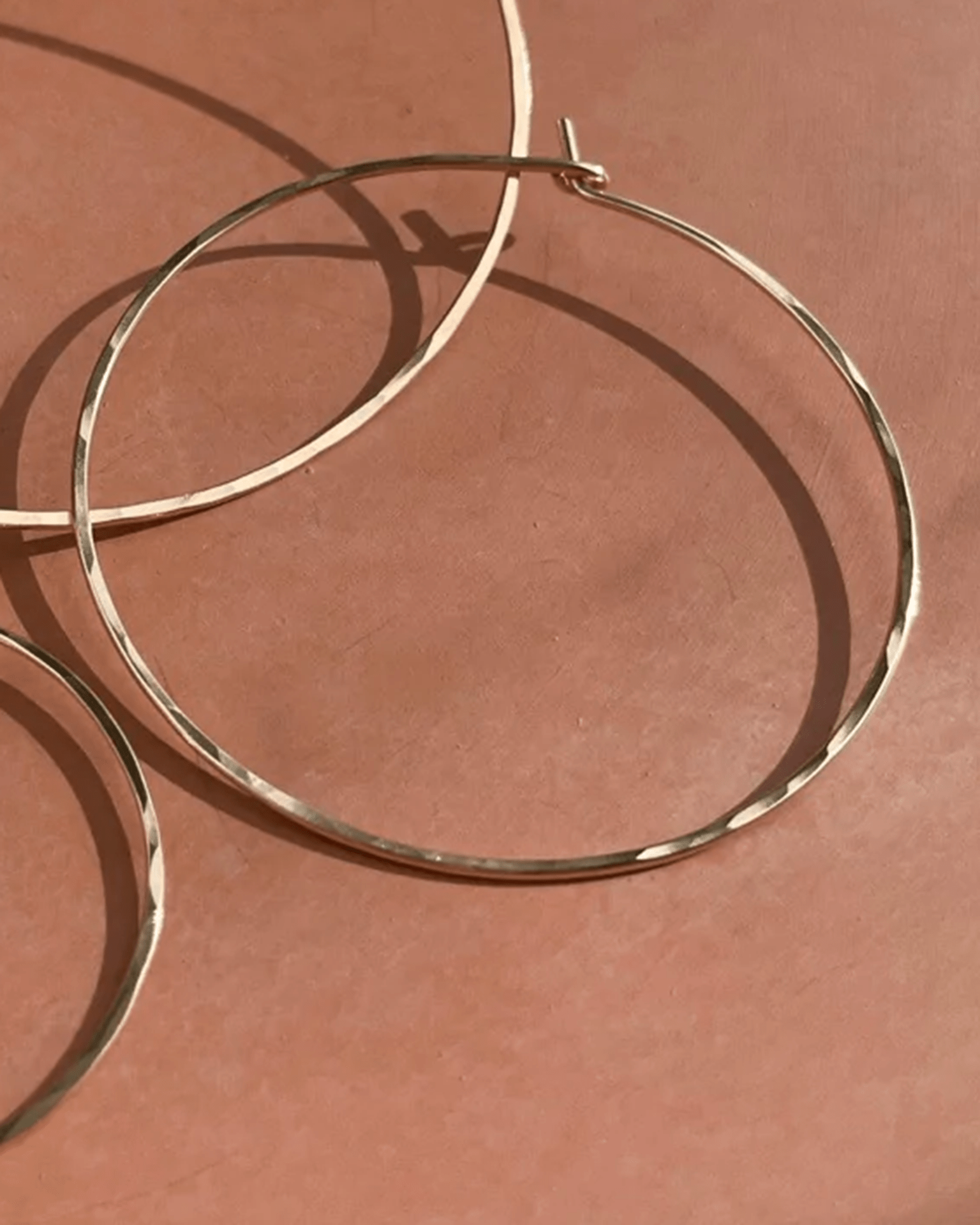 Token Jewelry Large Organic Hoops in 14K Gold Fill