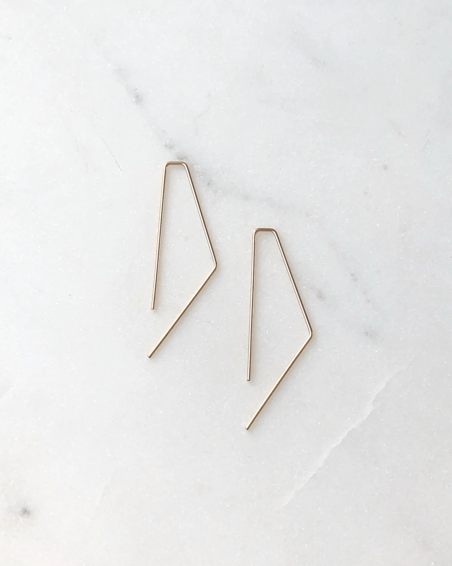 Token Jewelry Small Bent Slide Earrings in 14K Gold Fill