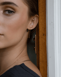 Token Jewelry Staple Earrings in 14K Gold Fill