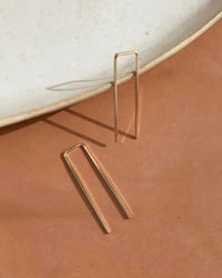 Token Jewelry Staple Earrings in 14K Gold Fill