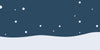 Illustrated snow scene with white snowflakes falling against a dark blue sky and a snow-covered ground.
