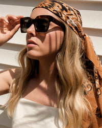 Maison Lecomte Flament Classic Cotton Bandana in Camel 