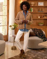 Frank & Eileen Clothing Mini Cotswolds Cable Cardigan in Camel