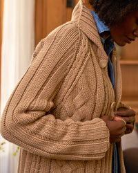 Frank & Eileen Clothing Mini Cotswolds Cable Cardigan in Camel