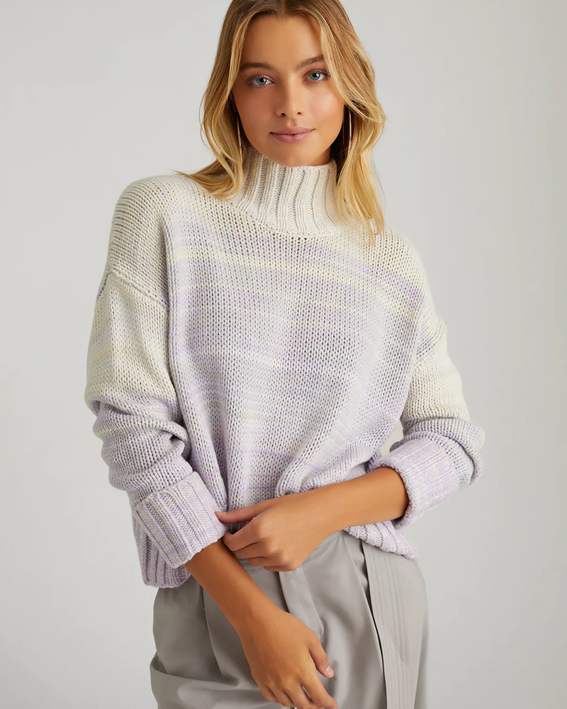 Ombre Blair Pullover in Purple Rose