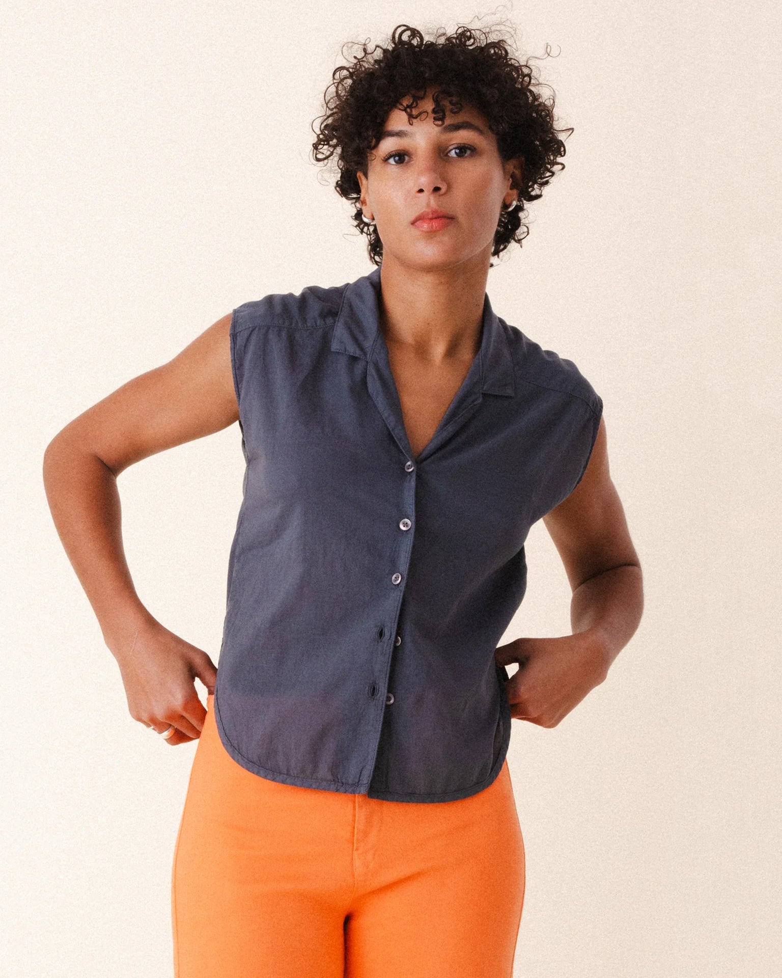 Prairie Underground Foxes Blouse in Graphite 