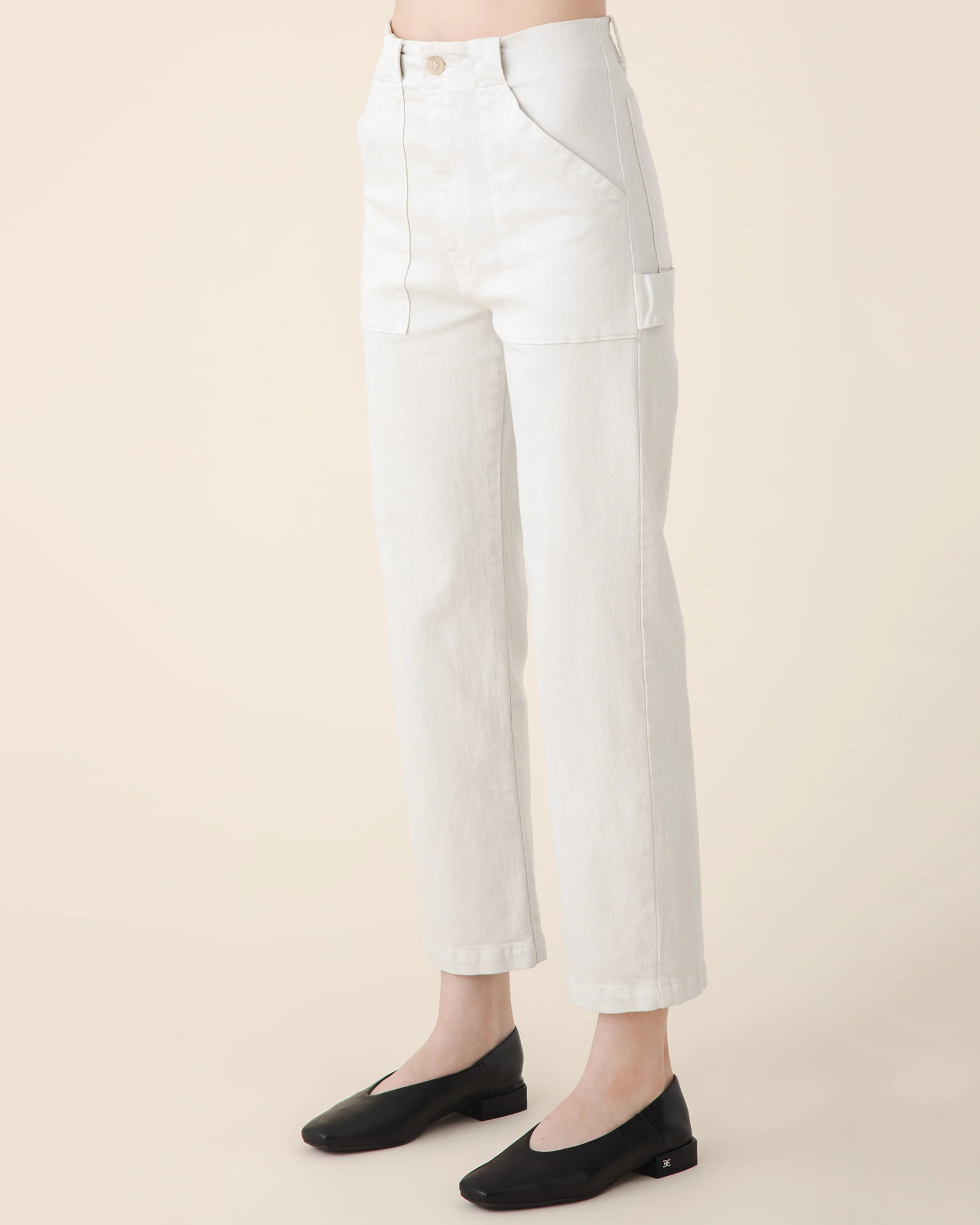 Long Carpenter Pant in Oyster