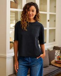 Perry Crew SS Tee in British Royal Navy - Bliss Boutiques