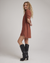Long Sleeve A Line Dress in Autumn Amber