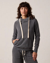 NSF Lisse Fitted Pullover FT Hoody in Faded Black 
