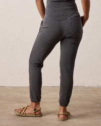NSF Sayde Slim FT Sweatpant in Faded Black 